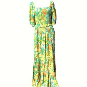 NWT Betsey Johnson Tropical Print Maxi Dress